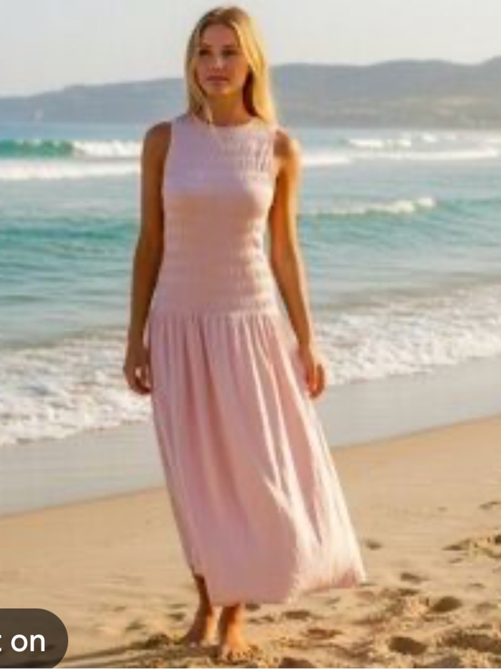 Universal Thread Sleeveless Pink Maxi Dress - Lightweight Beach Ready NWOT